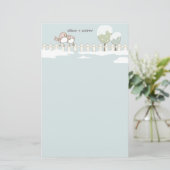 Whimsical Winter Bruiloft Dank u Letterhead Briefpapier (Staand voorkant)