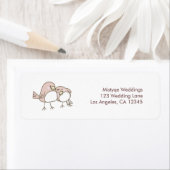 Whimsical Winter Bruiloft retour adreslabel Etiket (Insitu)