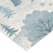 Whimsical Winter Castle Landschap in blauw en grij Tafelkleed (Gekanteld)