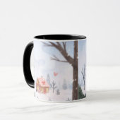 Whimsical Winter Cottage Mug Mok (Voorkant links)
