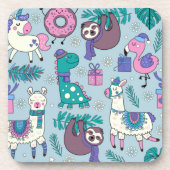 Whimsical WInter Critters Bier Onderzetter (Voorkant)