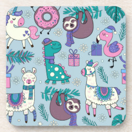 Whimsical WInter Critters Bier Onderzetter