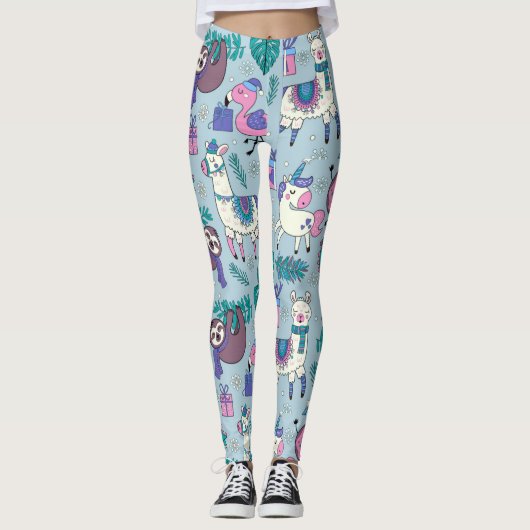 Whimsical WInter Critters Leggings (Voorkant)