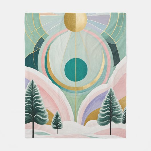 Whimsical Winter Dreamscape Fleece Deken (Voorkant)
