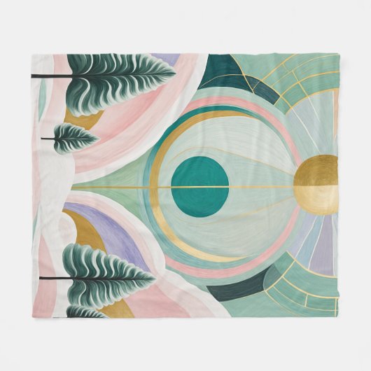 Whimsical Winter Dreamscape Fleece Deken (Voorkant (Horizontaal))