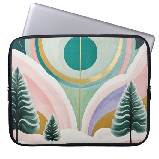 Whimsical Winter Dreamscape Laptop Sleeve (Voorkant)