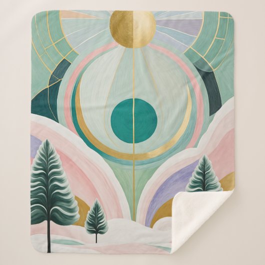 Whimsical Winter Dreamscape Sherpa Deken (Voorkant)