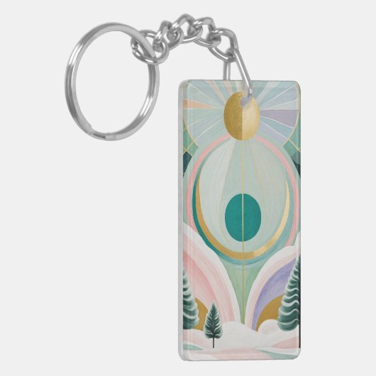 Whimsical Winter Dreamscape Sleutelhanger (Voorkant Links)