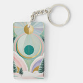 Whimsical Winter Dreamscape Sleutelhanger (achterkant)