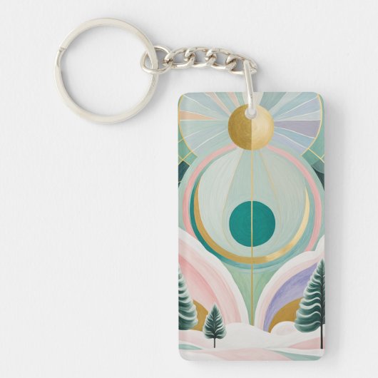 Whimsical Winter Dreamscape Sleutelhanger (Voorkant)