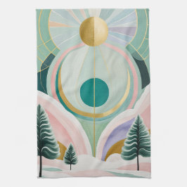 Whimsical Winter Dreamscape Theedoek