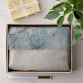 Whimsical Winter Fairy Blue Floral Decoupage Tissuepapier (Geschenk)