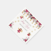 Whimsical Winter Fairy First Birthday Party Servet (Hoek)