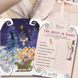 Whimsical Winter Fairy Price is Right Baby Shower  Kaart