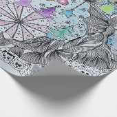 "Whimsical Winter Forest" Artistic Hand-Drawn Gift Cadeaupapier (Hoek)