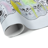 "Whimsical Winter Forest" Artistic Hand-Drawn Gift Cadeaupapier (Rol Hoek)