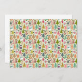 Whimsical Winter Forest Friends Feestdagenkaart (Voorkant / Achterkant)