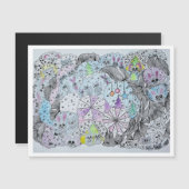 Whimsical Winter Forest Magical Creatures Magnetische Uitnodiging (Voorkant / Achterkant)