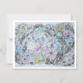 Whimsical Winter Forest Magical Creatures Magnetische Uitnodiging