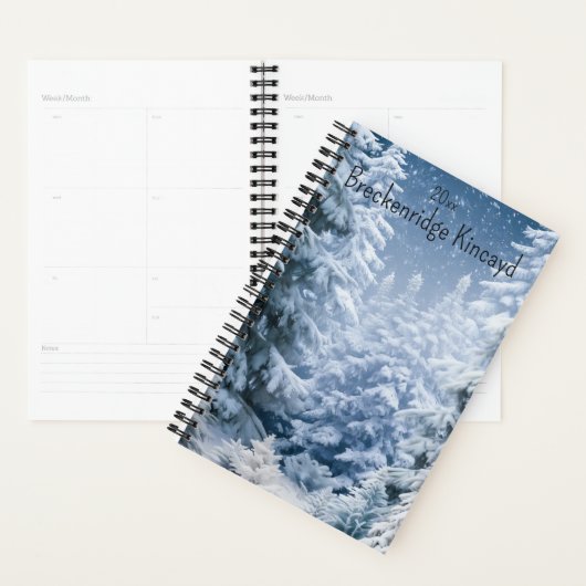 Whimsical Winter Forest Naam wijzigen, Jaar Planner (Display)