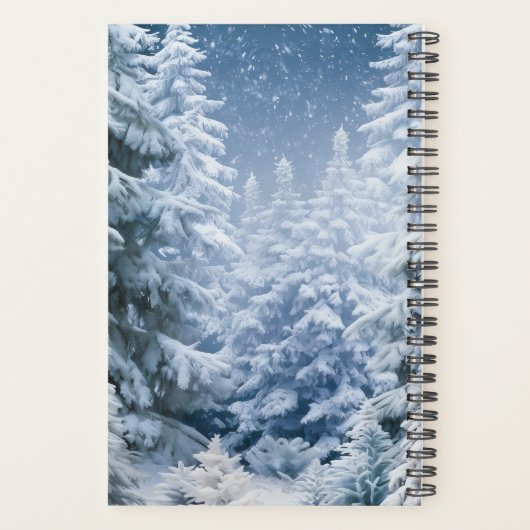 Whimsical Winter Forest Naam wijzigen, Jaar Planner (Achterkant)