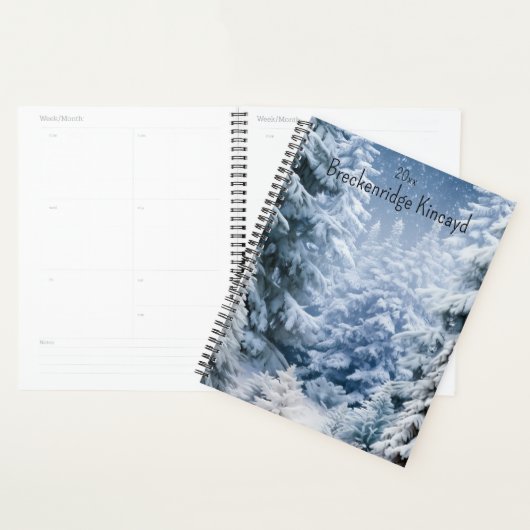 Whimsical Winter Forest Naam wijzigen, Jaar Planner (Display)