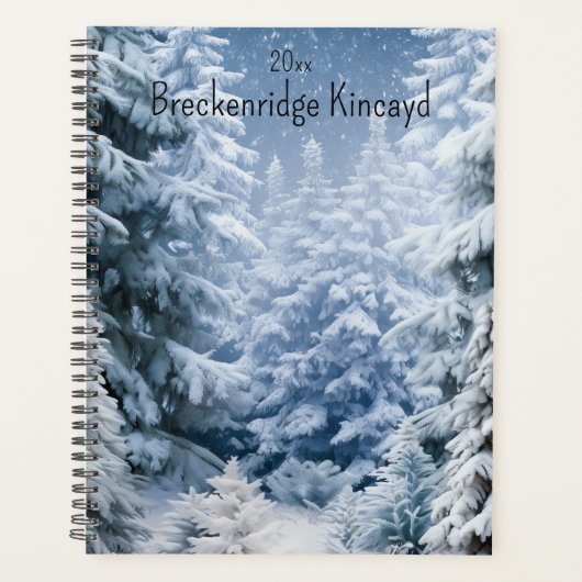 Whimsical Winter Forest Naam wijzigen, Jaar Planner (Voorkant)