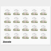 Whimsical Winter gebladerte gepersonaliseerd Vierkante Sticker (Vel)