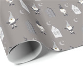 Whimsical Winter Gnomes en Houses Cadeaupapier (Rol Hoek)