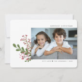 Whimsical Winter Greenery 5 Foto Feestdagenkaart (Voorkant)