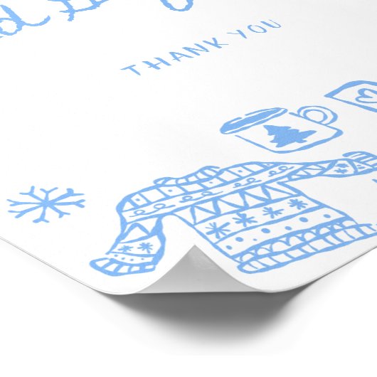 Whimsical Winter Hand getrokken Kaarten en geschen Poster (Hoek)