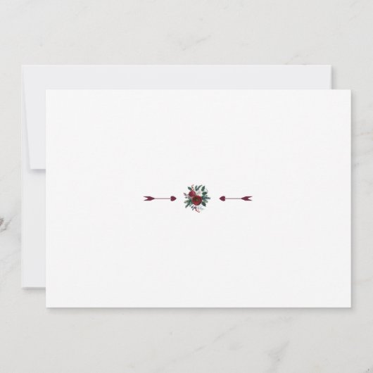 Whimsical Winter Heilige Berries redt de datum Save The Date (Achterkant)