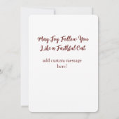 Whimsical Winter Kattenfeeënmeisjeskaart (Achterkant)