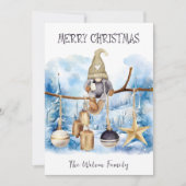 Whimsical Winter Lady Gnome Vrolijk Kerstfeest Feestdagenkaart (Voorkant)