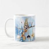 Whimsical Winter Lady Gnome Vrolijk Kerstfeest Koffiemok (Links)