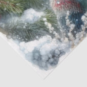 Whimsical Winter Muis Kerstmis Bos Decoupage Tissuepapier (Detail)