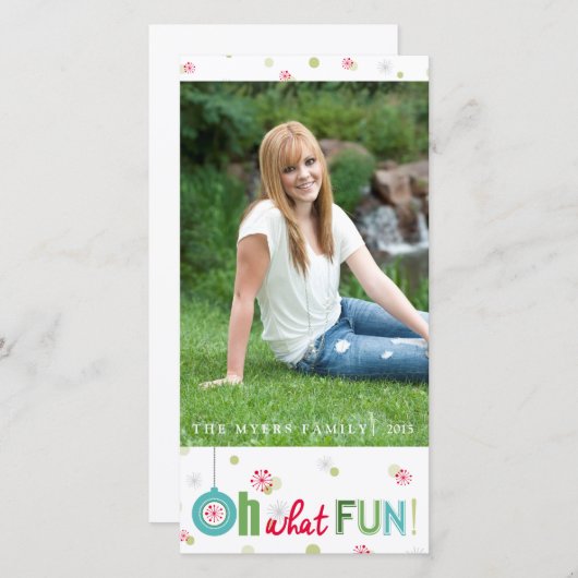 Whimsical winter Oh wat leuk Feestdagenkaart (Voorkant / Achterkant)