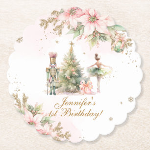 Whimsical Winter Onederland de Notenkraker Kartonnen Onderzetters