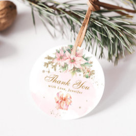 Whimsical Winter Onederland Kerst Bedankt Bedankjes Labels