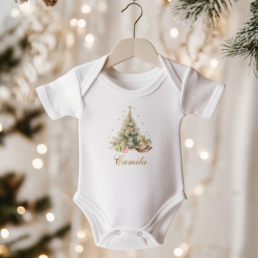 Whimsical winter Onederland kerstboom Romper