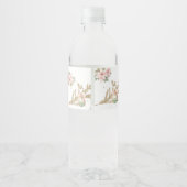 Whimsical Winter Onederland Notenkraker Verjaardag Waterfles Etiket (Achterkant)