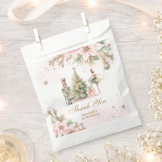 Whimsical Winter Onederland pastel bedankt Bedankzakje (Geknipt)