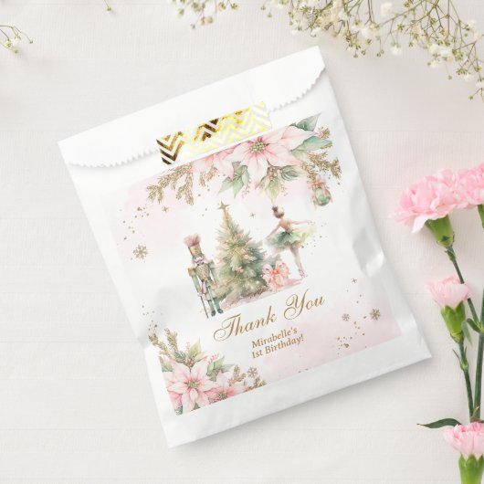 Whimsical Winter Onederland pastel bedankt Bedankzakje (Gezegeld)