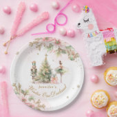 Whimsical Winter Onederland Pastel roze verjaardag Papieren Bordje (Feest)