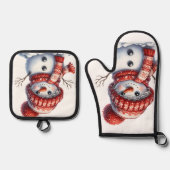 Whimsical Winter Ovenwant & Pannenlap Set (Voorkant)