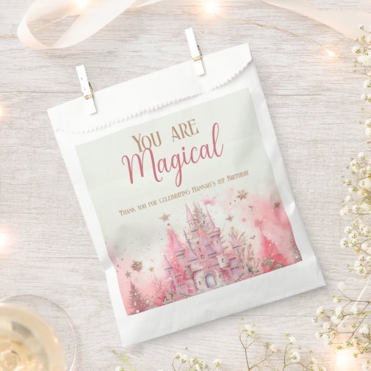 Whimsical Winter Prinses Sprookje Eerste Verjaarda Bedankzakje (Geknipt)