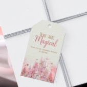 Whimsical Winter Prinses Sprookje Eerste Verjaarda Cadeaulabel