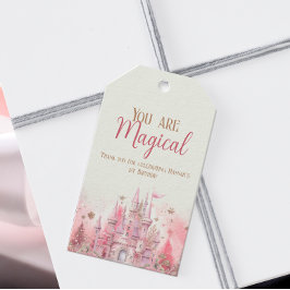 Whimsical Winter Prinses Sprookje Eerste Verjaarda Cadeaulabel