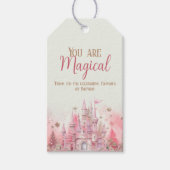 Whimsical Winter Prinses Sprookje Eerste Verjaarda Cadeaulabel (Voorkant)