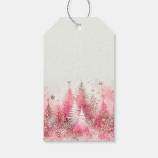 Whimsical Winter Prinses Sprookje Eerste Verjaarda Cadeaulabel (Achterkant)